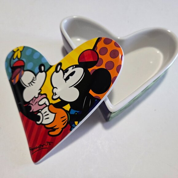 Disney Mickey & Minnie Heart Shaped Trinket Box - Picture 8 of 12